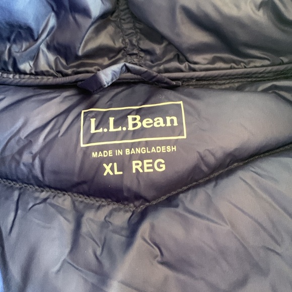 L.L. Bean DownTek 800 Lightweight Down Puffer Coat  Blue Packable Jacket Size XL - Picture 6 of 14